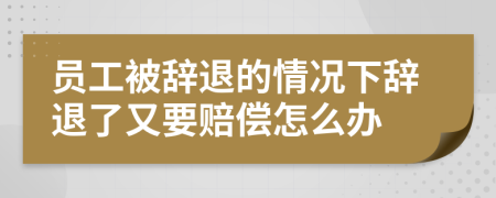 員工被辭退的情況下辭退了又要賠償怎么辦