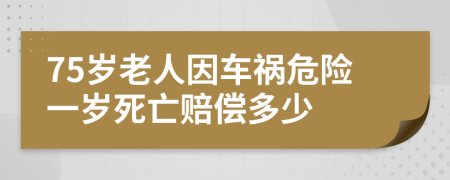 75歲老人因車(chē)禍危險(xiǎn)一歲死亡賠償多少