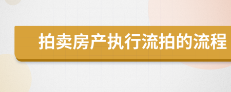 拍賣房產(chǎn)執(zhí)行流拍的流程