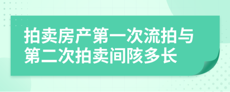 拍賣房產(chǎn)第一次流拍與第二次拍賣間陔多長