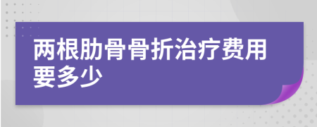 兩根肋骨骨折治療費(fèi)用要多少