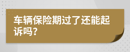 車(chē)輛保險(xiǎn)期過(guò)了還能起訴嗎？