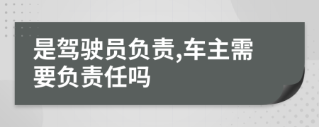 是駕駛員負(fù)責(zé),車(chē)主需要負(fù)責(zé)任嗎