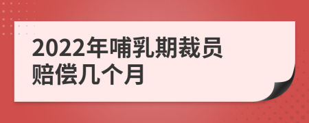 2022年哺乳期裁員賠償幾個月