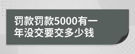 罰款罰款5000有一年沒交要交多少錢