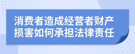 消費者造成經(jīng)營者財產(chǎn)損害如何承擔法律責任