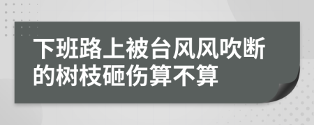 下班路上被臺(tái)風(fēng)風(fēng)吹斷的樹枝砸傷算不算
