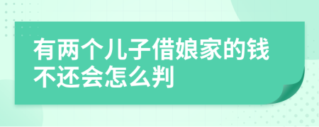 有兩個(gè)兒子借娘家的錢不還會(huì)怎么判
