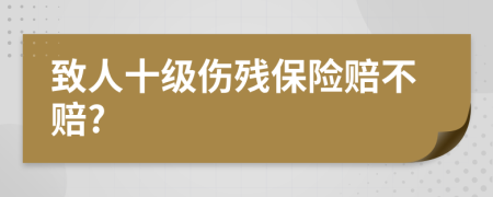 致人十級傷殘保險賠不賠?