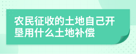農(nóng)民征收的土地自己開墾用什么土地補(bǔ)償