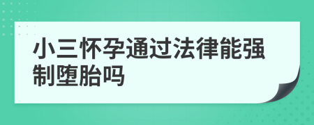 小三懷孕通過法律能強制墮胎嗎
