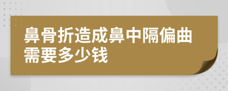 鼻骨折造成鼻中隔偏曲需要多少錢