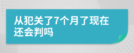 從犯關(guān)了7個月了現(xiàn)在還會判嗎