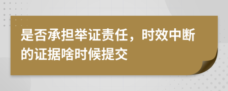 是否承擔(dān)舉證責(zé)任，時(shí)效中斷的證據(jù)啥時(shí)候提交