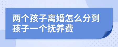 兩個孩子離婚怎么分到孩子一個撫養(yǎng)費
