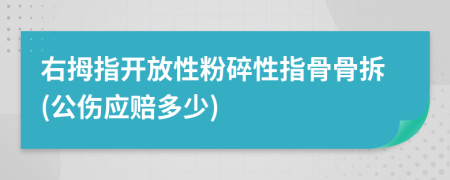右拇指開(kāi)放性粉碎性指骨骨拆(公傷應(yīng)賠多少)