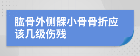 肱骨外側(cè)髁小骨骨折應(yīng)該幾級傷殘
