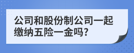 公司和股份制公司一起繳納五險一金嗎?