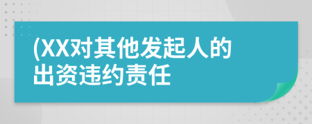 (XX對其他發(fā)起人的出資違約責(zé)任