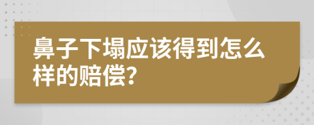 鼻子下塌應(yīng)該得到怎么樣的賠償？