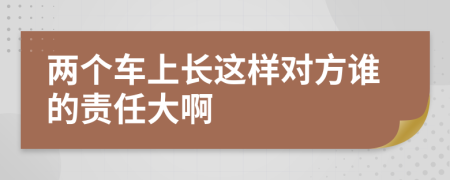 兩個車上長這樣對方誰的責任大啊