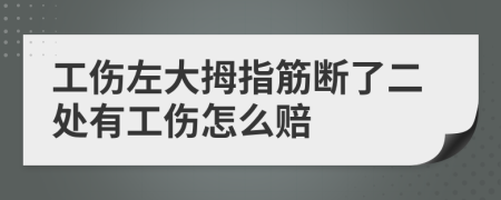 工傷左大拇指筋斷了二處有工傷怎么賠