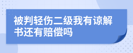 被判輕傷二級我有諒解書還有賠償嗎
