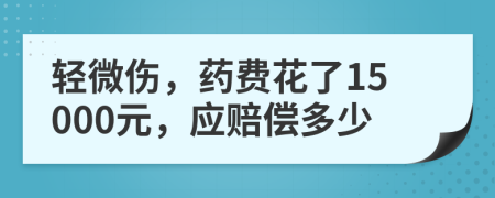 輕微傷，藥費(fèi)花了15000元，應(yīng)賠償多少