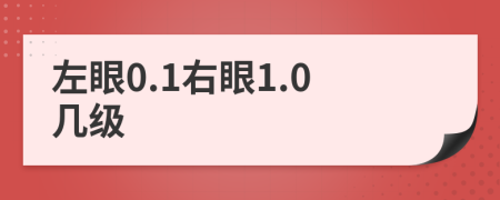 左眼0.1右眼1.0幾級(jí)