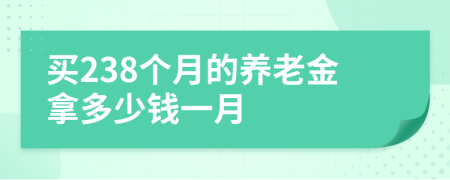 買238個(gè)月的養(yǎng)老金拿多少錢一月