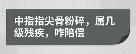 中指指尖骨粉碎，屬幾級殘疾，咋陪償