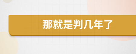 那就是判幾年了