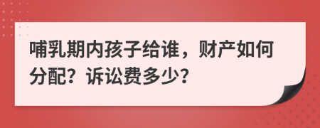 哺乳期內(nèi)孩子給誰(shuí)，財(cái)產(chǎn)如何分配？訴訟費(fèi)多少？