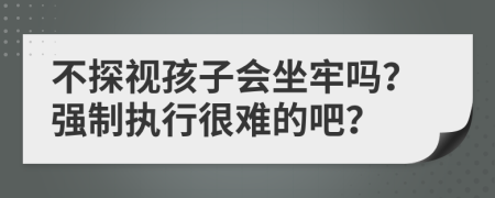 不探視孩子會坐牢嗎？強制執(zhí)行很難的吧？