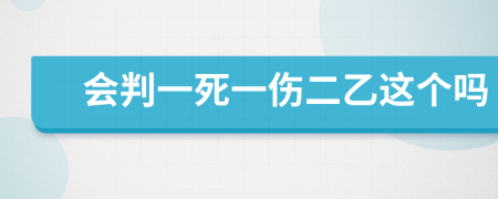 會判一死一傷二乙這個嗎