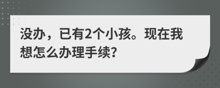 沒辦，已有2個(gè)小孩?，F(xiàn)在我想怎么辦理手續(xù)？