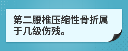 第二腰椎壓縮性骨折屬于幾級傷殘。