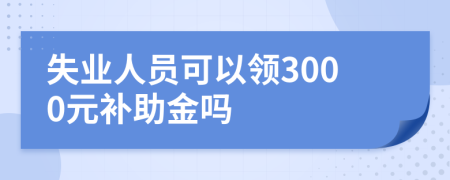 失業(yè)人員可以領(lǐng)3000元補(bǔ)助金嗎