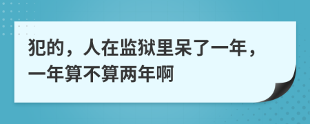 犯的，人在監(jiān)獄里呆了一年，一年算不算兩年啊