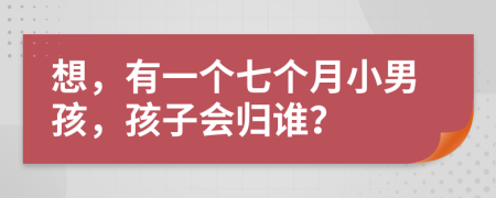 想，有一個七個月小男孩，孩子會歸誰？