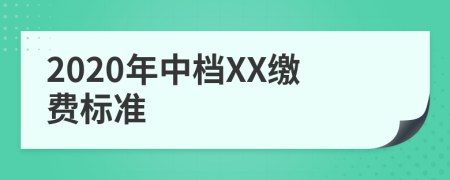 2020年中檔XX繳費標(biāo)準(zhǔn)