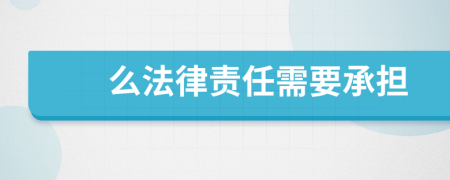么法律責(zé)任需要承擔(dān)
