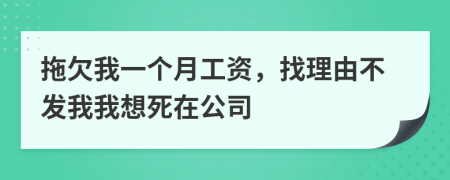 拖欠我一個月工資，找理由不發(fā)我我想死在公司