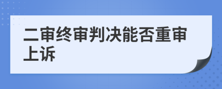 二審終審判決能否重審上訴