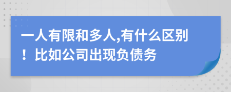 一人有限和多人,有什么區別！比如公司出現負債務(wù)
