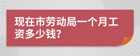 現(xiàn)在市勞動(dòng)局一個(gè)月工資多少錢？