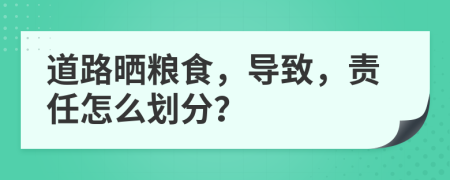 道路曬糧食，導(dǎo)致，責(zé)任怎么劃分？