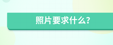 照片要求什么？
