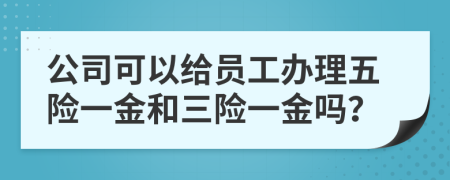 公司可以給員工辦理五險(xiǎn)一金和三險(xiǎn)一金嗎？