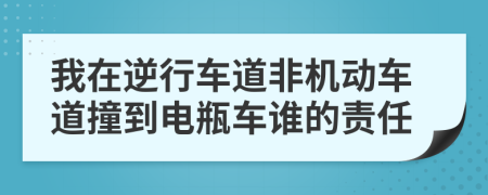 我在逆行車道非機(jī)動(dòng)車道撞到電瓶車誰(shuí)的責(zé)任